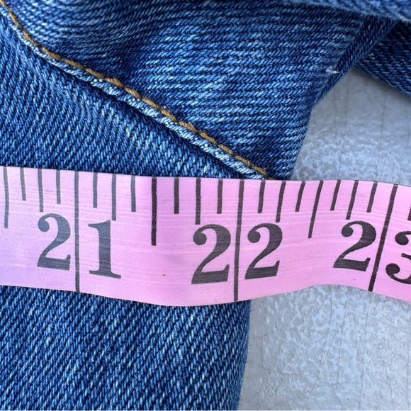 Vintage 80s 90s Current Seen Patchwork Floral Tapestry Blue Denim Jean Jacket - Picture 13 of 15